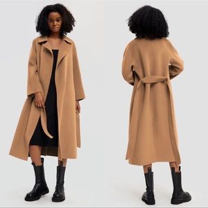 GENTLE HERD Single-Breasted 100% Wool Tailored Coat